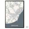 Lámina decorativa - Mapa Barcelona - Decoración hogar