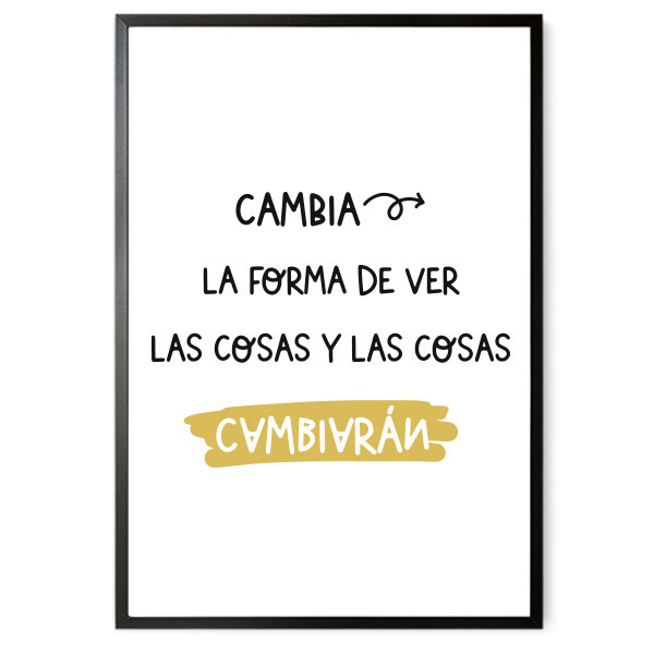 Cuadros decorativos - ¡Elige idioma! - Cambia la forma de ver las cosas y las cosas cambiarán