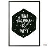 Lámina decorativa - Think happy, Be happy - Cuadros de diseño