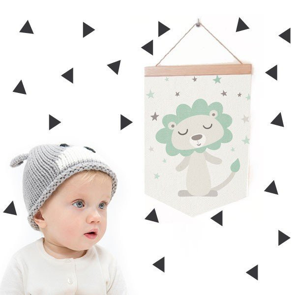 Baby banner - Nordic style lion