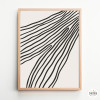 Black and white minimalist paintings - Fine lines C