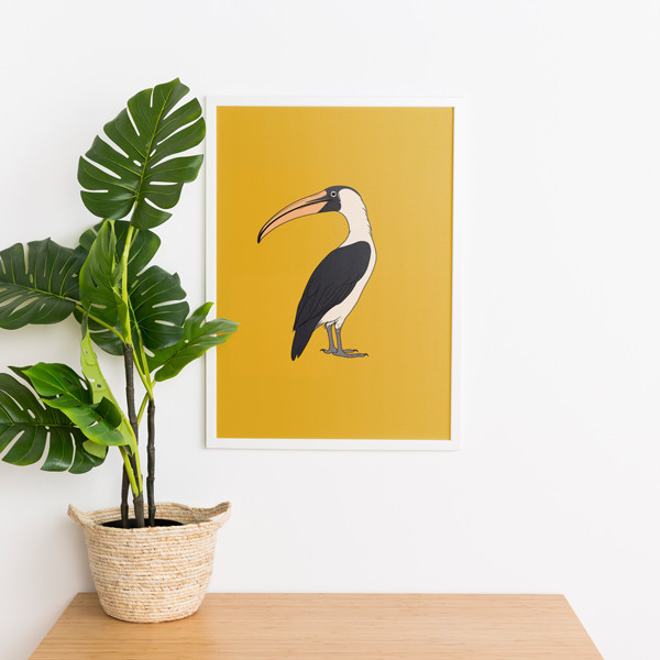 Pòster decoratiu - Pelicà mostassa