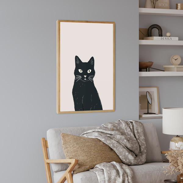 The Black Cat - Original Decorative Paintings