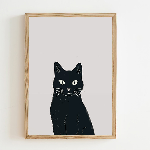 The Black Cat - Original Decorative Paintings