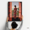 Mujer en la ventana – Lámina decorativa para salón