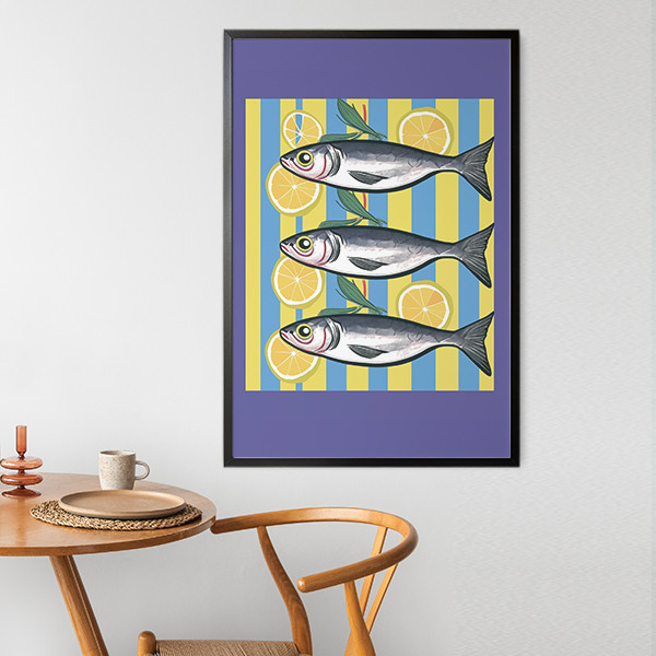 Sardines – Tableau pour cuisines et salles à manger