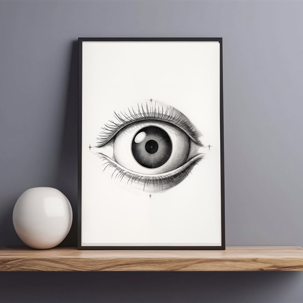 Esbós d'ull – Quadres decoratius en blanc i negre