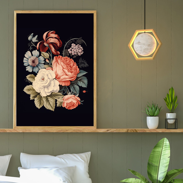 Vintage flowers - Print for frame