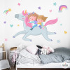 Brothers with unicorn - Children's decorative stickers