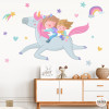 Brothers with unicorn - Children's decorative stickers