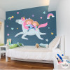 Brothers with unicorn - Children's decorative stickers