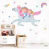 Germans amb unicorn - Vinils decoratius infantils