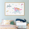Siblings with Unicorn - Decorative Kids' Print
