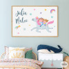 Siblings with Unicorn - Decorative Kids' Print