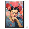 Retrato mujer – Lámina decorativa al estilo Frida
