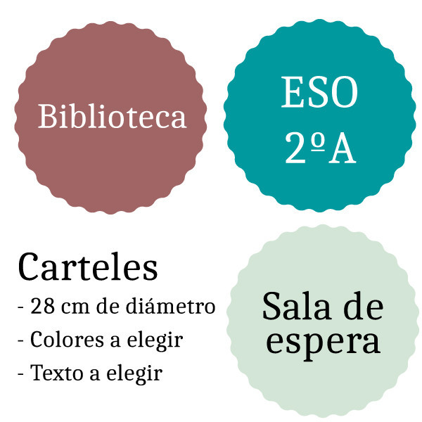 Cartells de senyalització Personalitzables - Esferes dentades