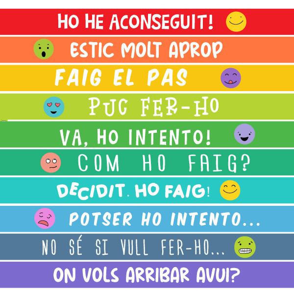 Vinilos de colores escaleras y peldaños - Frases de motivación y emoticonos