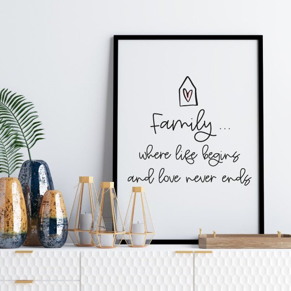 Affiches décoratives - Family… Where life begins