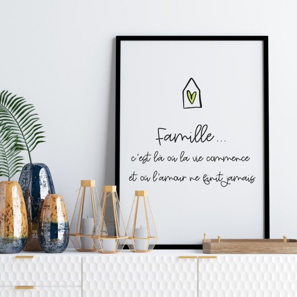 Affiches décoratives - Family… Where life begins