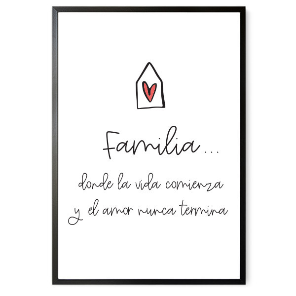 ¡Elige idioma! Cuadros decorativos - Familia… Donde la vida comienza