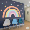 Vinils decoració infantil - Arcoiris personalitzable color mandarina