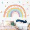 Vinils decoració infantil - Arcoiris personalitzable color mandarina