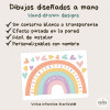 Vinilos decoración infantil - Arcoíris personalizable color mandarina