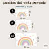 Vinils decoració infantil - Arcoiris personalitzable color mandarina