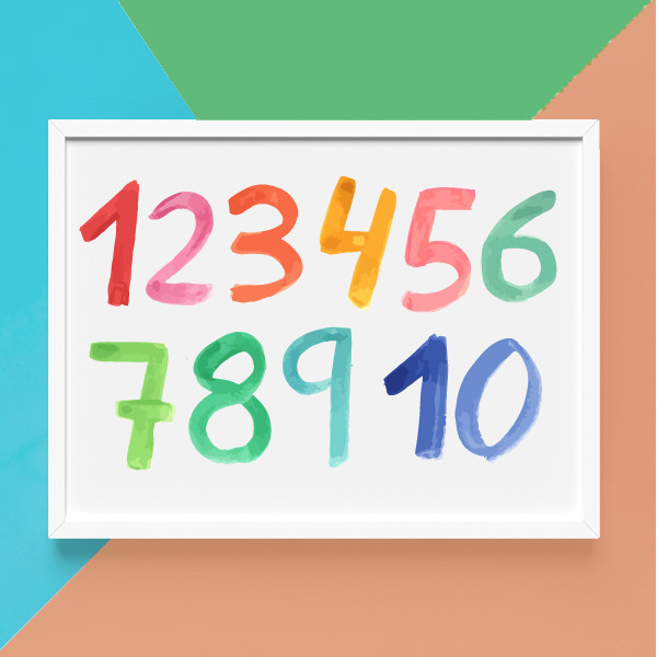 Classroom decoration - Decorative painting with numbers