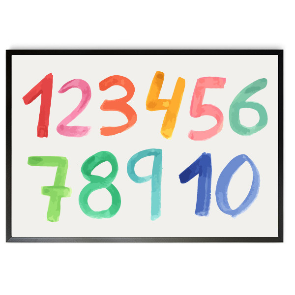 Classroom decoration - Decorative painting with numbers