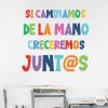 Decoración del aula con vinilos - Si caminamos de la mano... ¡Elige idioma!