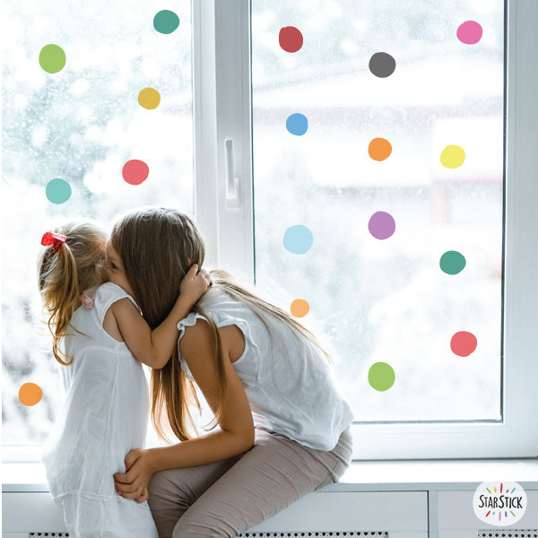 Stickers pour fenêtres – Confettis colorés