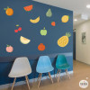 Vinil fruites - Decoració menjador escolar Montessori
