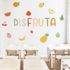 Stickers Montessori pour cantines scolaires - Mot MiamMiam + fruits