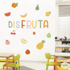 Montessori stickers for school canteens - Word Yum Yum + fruits