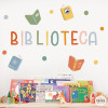 Décoration Montessori pour bibliothèques scolaires - Sticker Bibliothèque