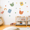 Colourful books - Wall decal to decorate Montessori libraries