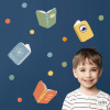 Colourful books - Wall decal to decorate Montessori libraries