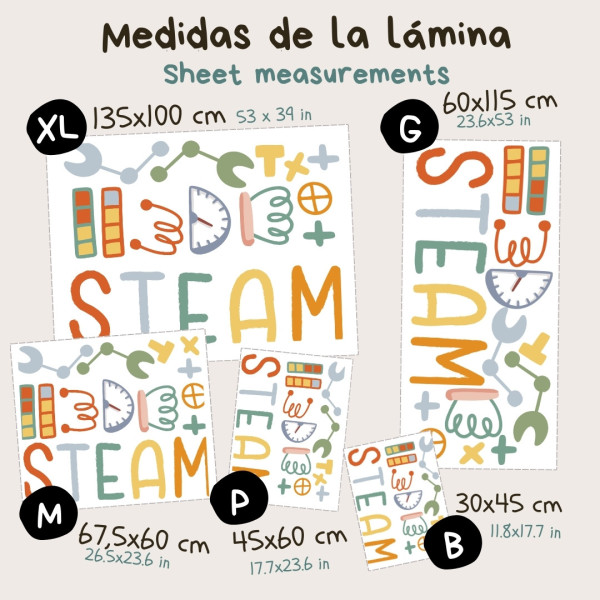 Decoració per a Aules STEAM - Vinils Montessori