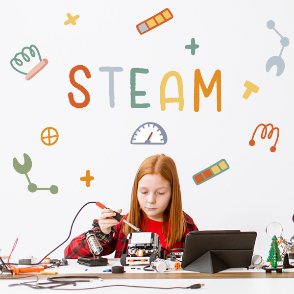 Décoration STEAM - Autocollants Montessori