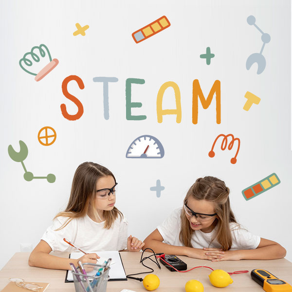 Decoration for STEAM classrooms - Montessori wall decals