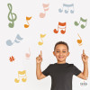 Vinil decoratiu amb notes musicals de colors – Decoració educativa