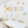 Sticker décoratif avec le mot Musique + notes de musique