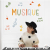 Sticker décoratif avec le mot Musique + notes de musique