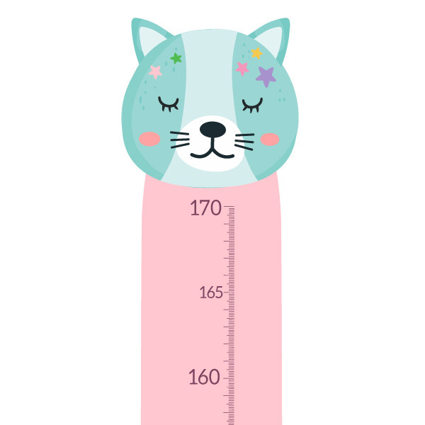 Chaton - Toises murales pour enfants