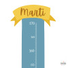 Personalized growth chart with name - Blue-gray