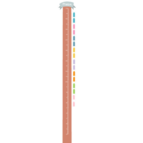 Personalized growth chart with name - Terracotta