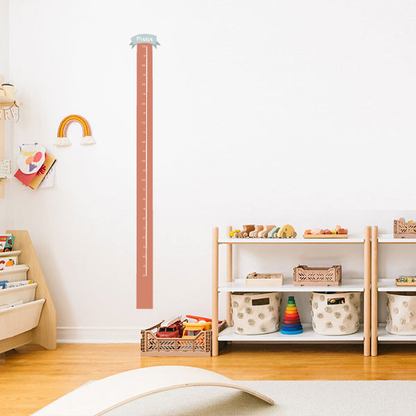 Personalized growth chart with name - Terracotta