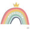 Smiling Rainbow. Name decals for doors