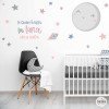 Vinilos para bebé - Te quiero hasta la luna y volver - Mint o rosa. Vinilo bebé niña rosa luna
